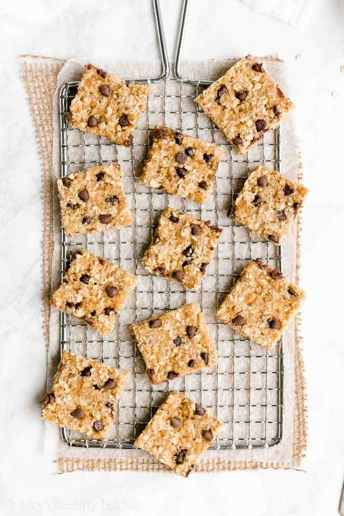 Healthy Chocolate Chip Peanut Butter Granola Bars Amy's Healthy Baking