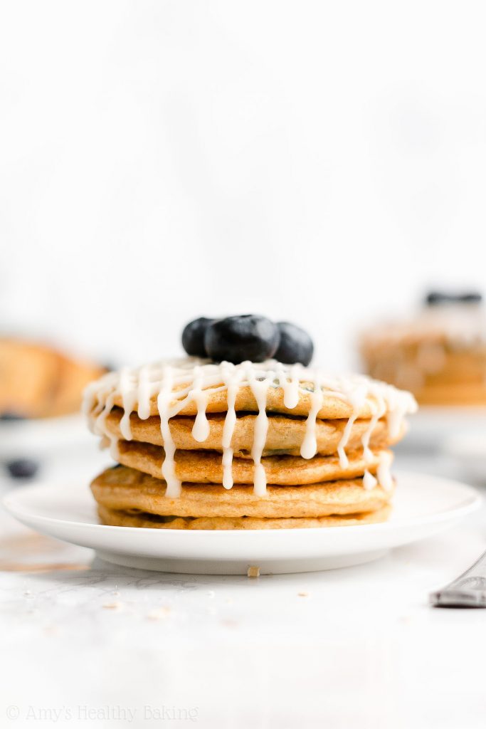 Healthy Blueberry Oatmeal Pancakes Amy's Healthy Baking