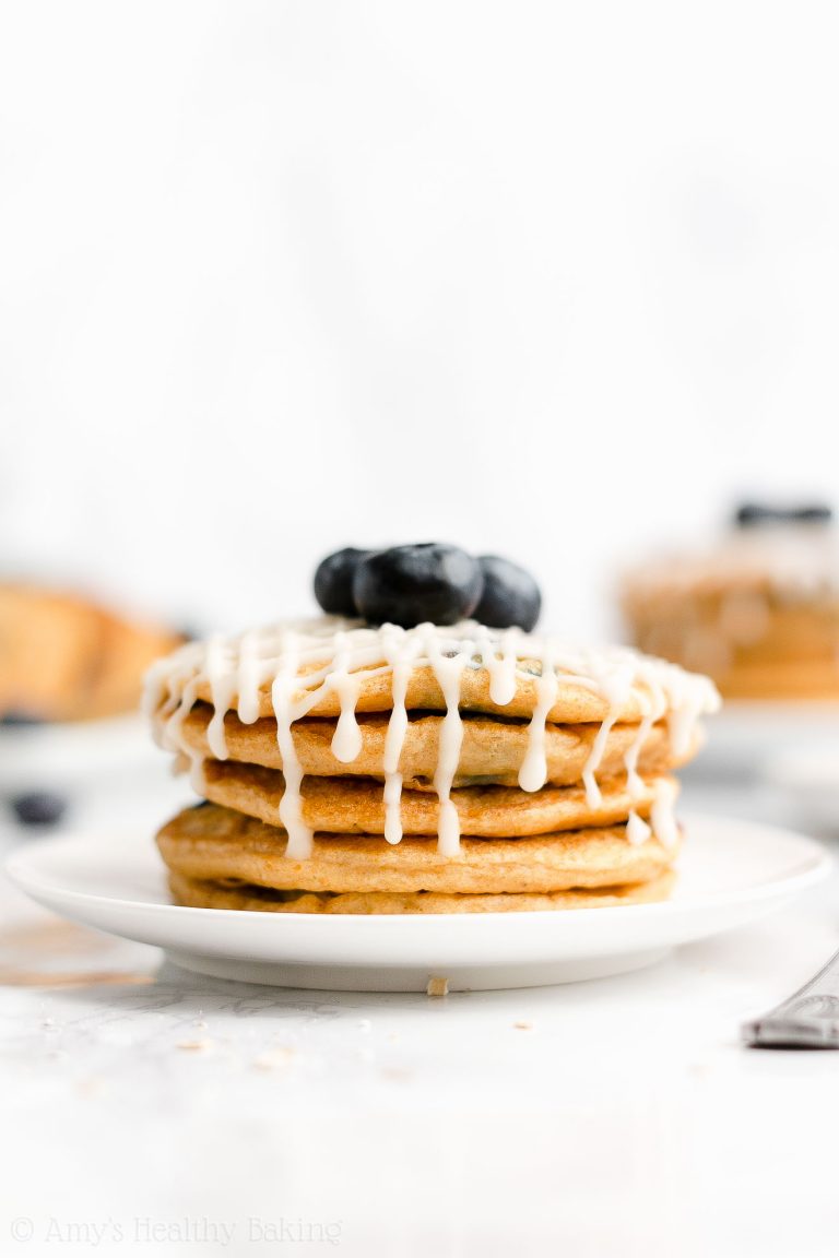 Healthy Blueberry Oatmeal Pancakes Amy's Healthy Baking
