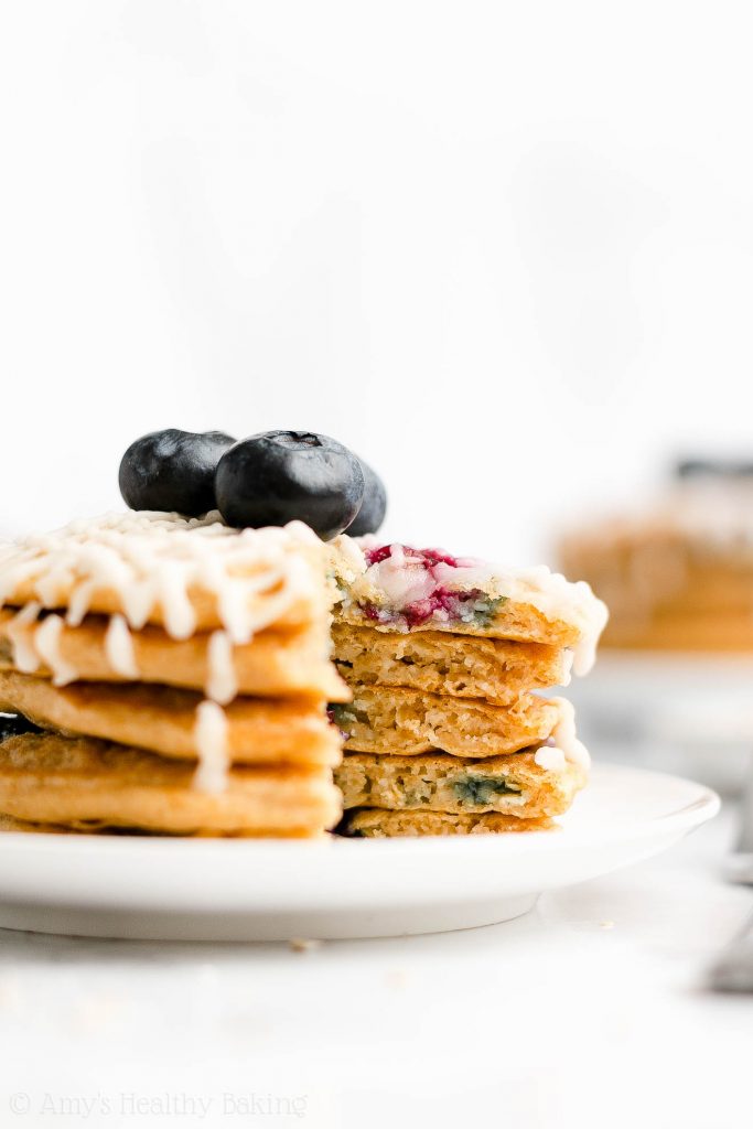Healthy Blueberry Oatmeal Pancakes Amy's Healthy Baking