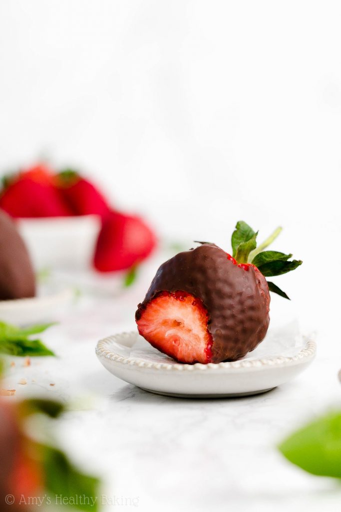 Absolutely Perfect Dark Chocolate Covered Strawberries | Amy's Healthy ...