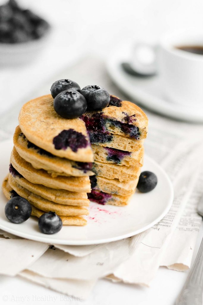 The Ultimate Healthy Blueberry Pancakes (OneBowl Recipe!) Amy's