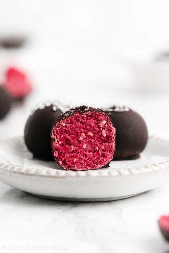 Healthy Raspberry Truffles Amy's Healthy Baking