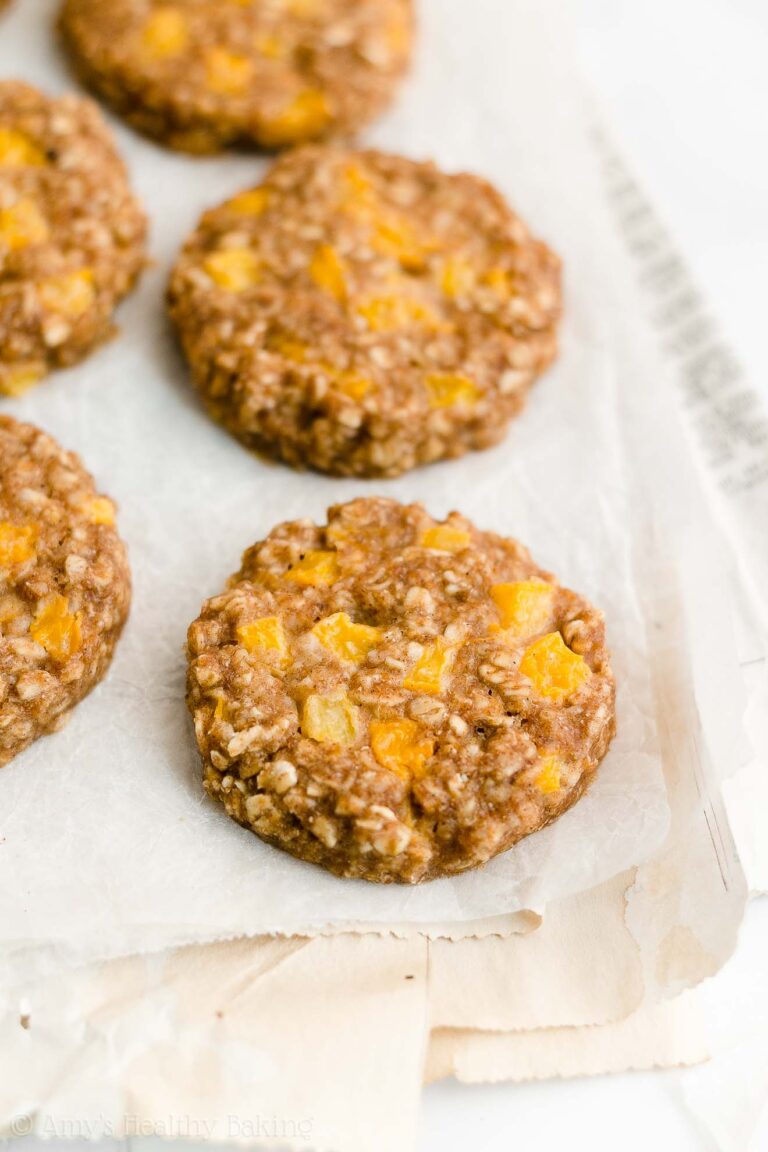 Healthy Peach Oatmeal Breakfast Cookies Amy's Healthy Baking