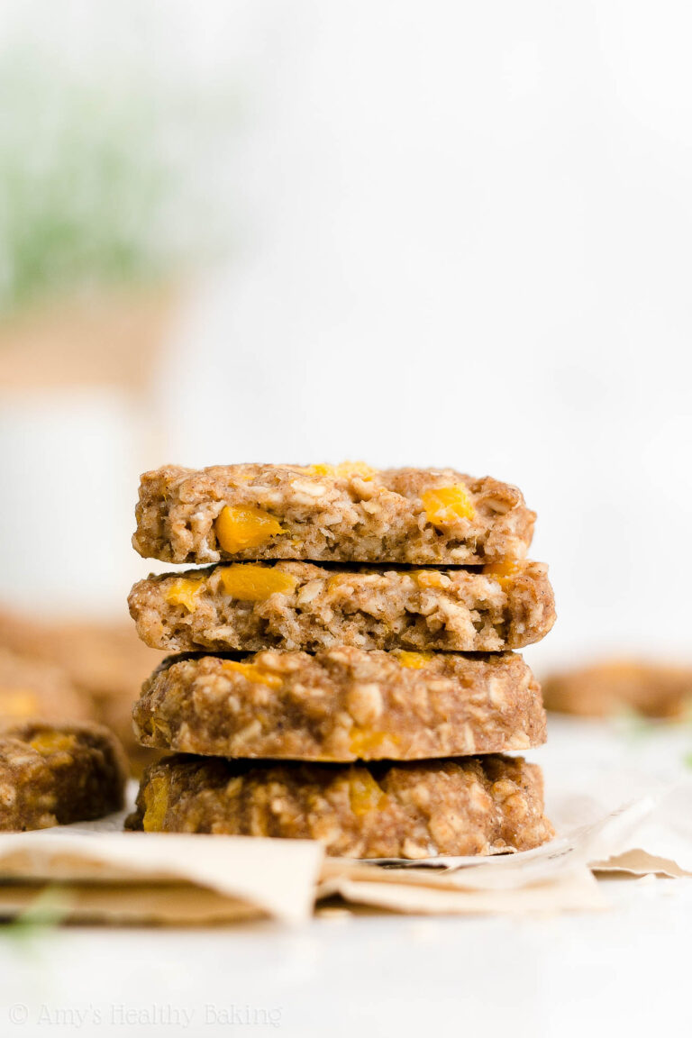 Healthy Peach Oatmeal Breakfast Cookies Amy's Healthy Baking