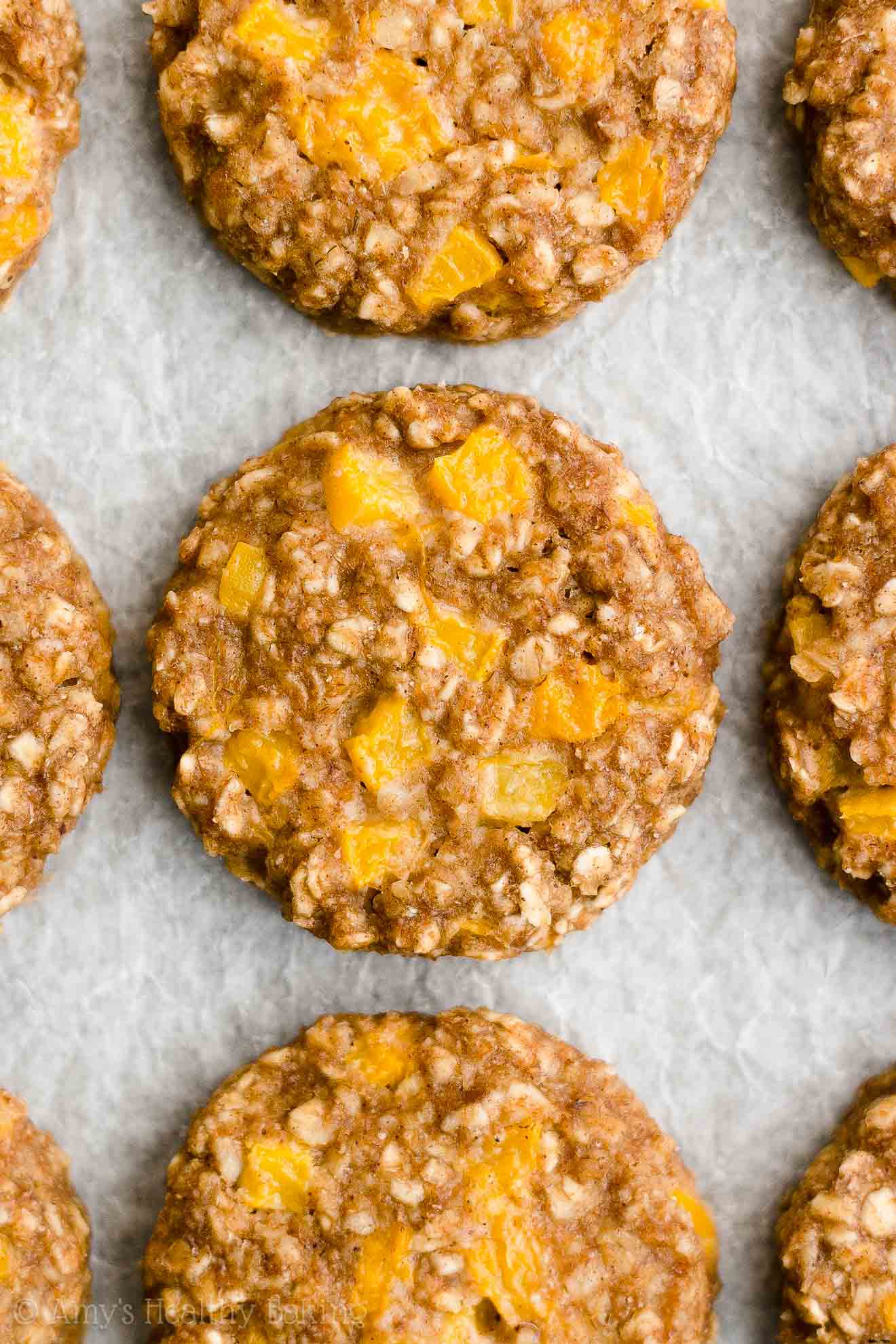 Healthy Peach Oatmeal Breakfast Cookies | Amy's Healthy Baking