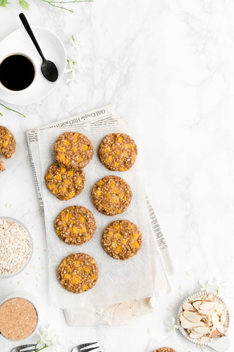 Healthy Peach Oatmeal Breakfast Cookies Amy's Healthy Baking