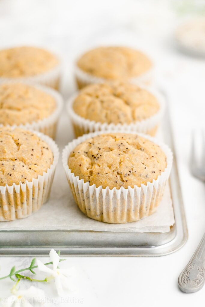 The Ultimate Healthy Lemon Poppy Seed Muffins {1Bowl Recipe!} Amy's