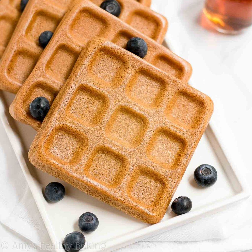 The Ultimate Healthy Buttermilk Waffles (Baked or Waffle Iron!) Amy's