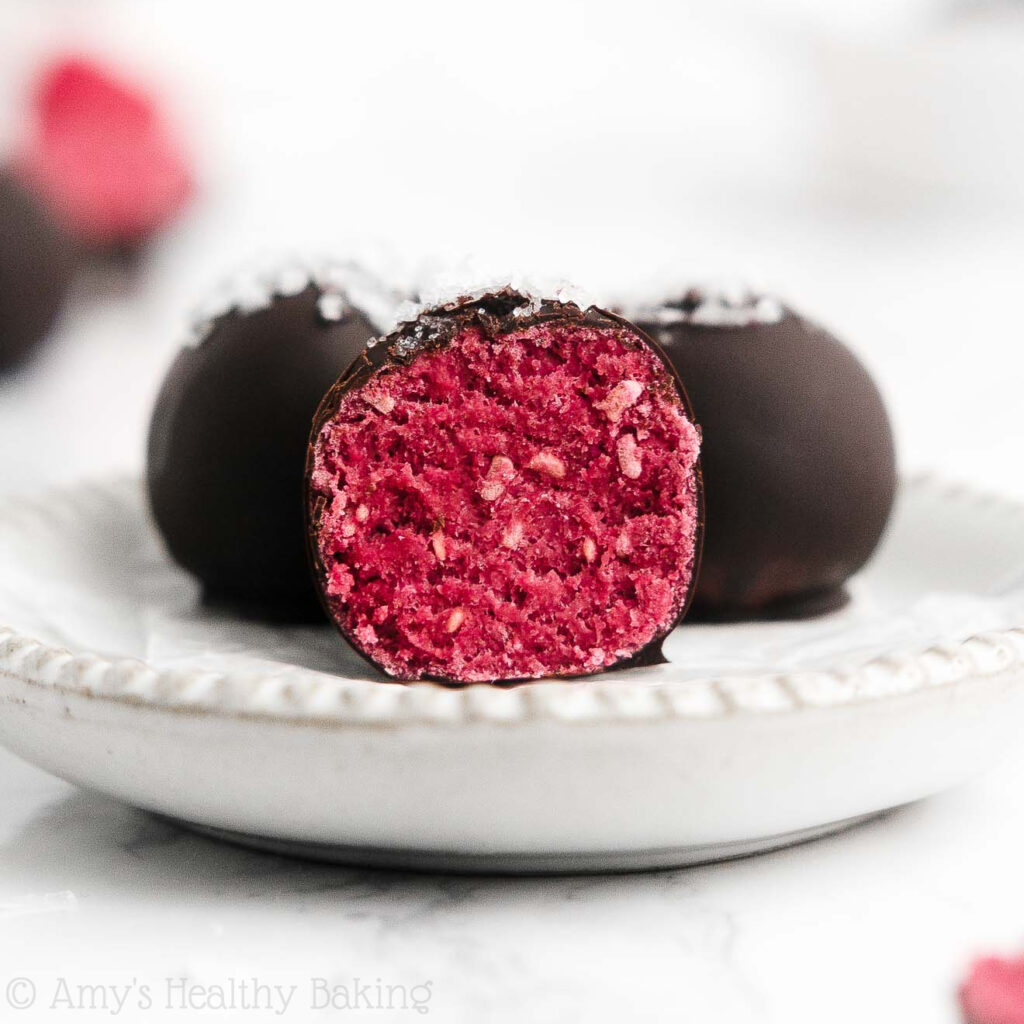 Healthy Raspberry Truffles Amy's Healthy Baking