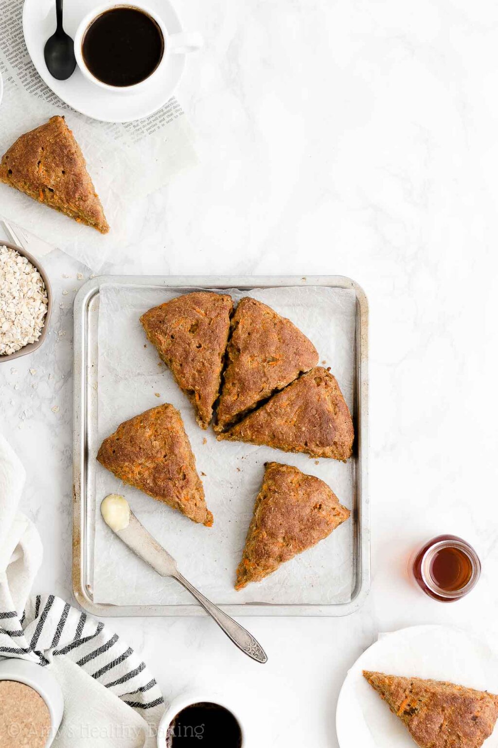 Healthy Carrot Oatmeal Scones Amy's Healthy Baking