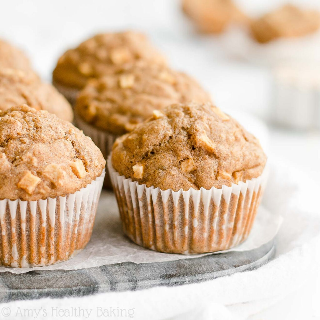 Healthy Cinnamon Apple Oatmeal Muffins Amy's Healthy Baking