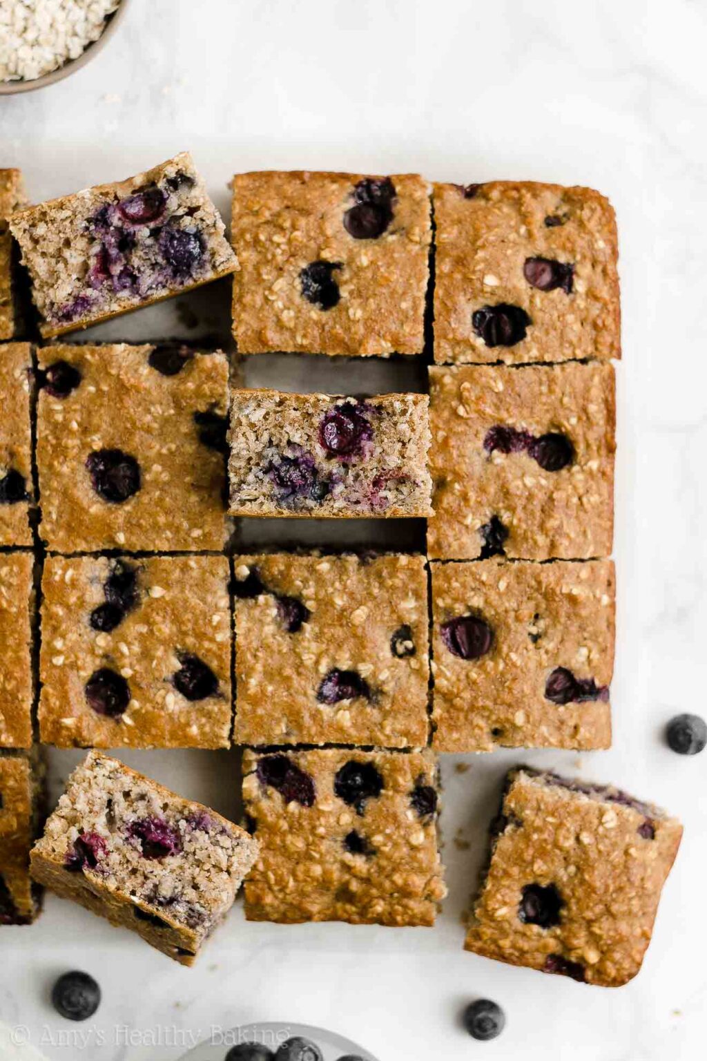 Healthy Blueberry Oatmeal Snack Cake Amy's Healthy Baking