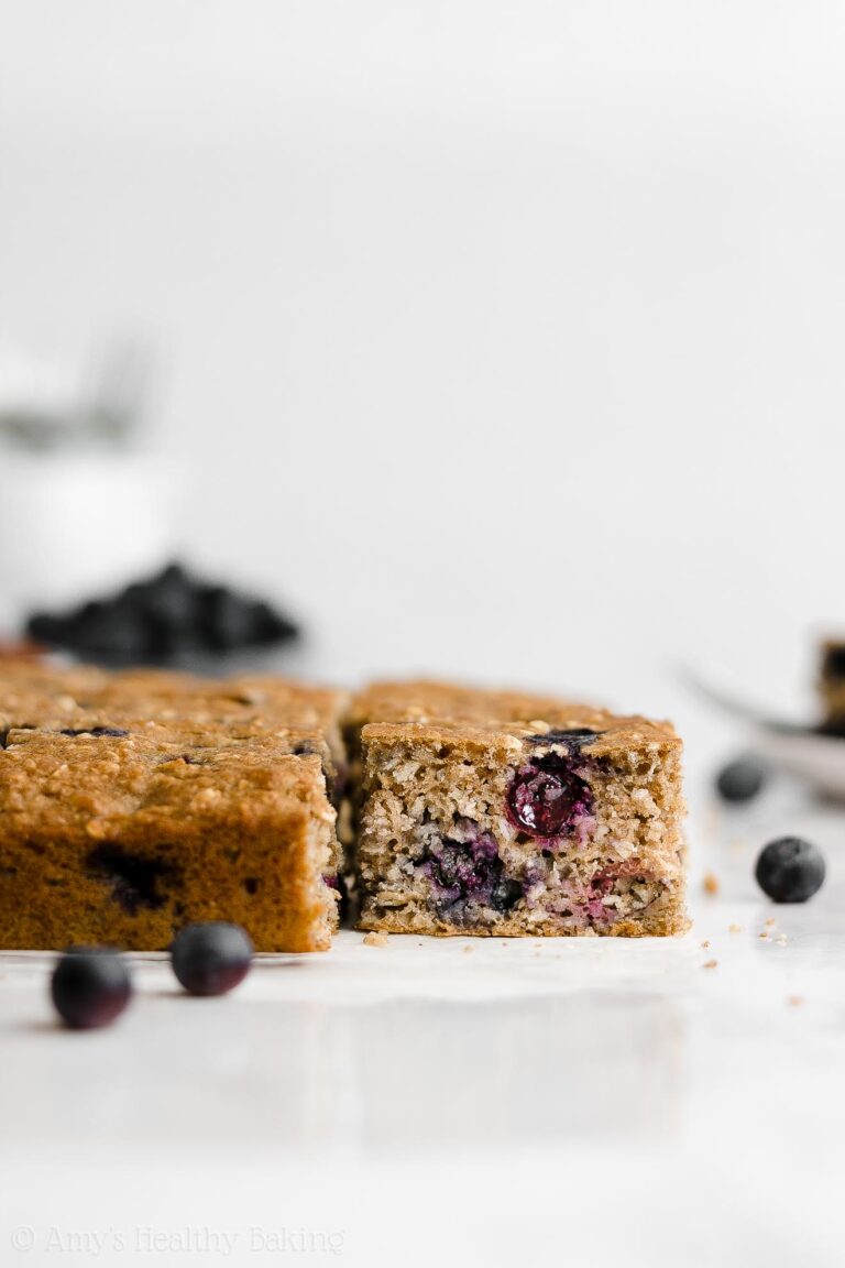 Healthy Blueberry Oatmeal Snack Cake Amy's Healthy Baking