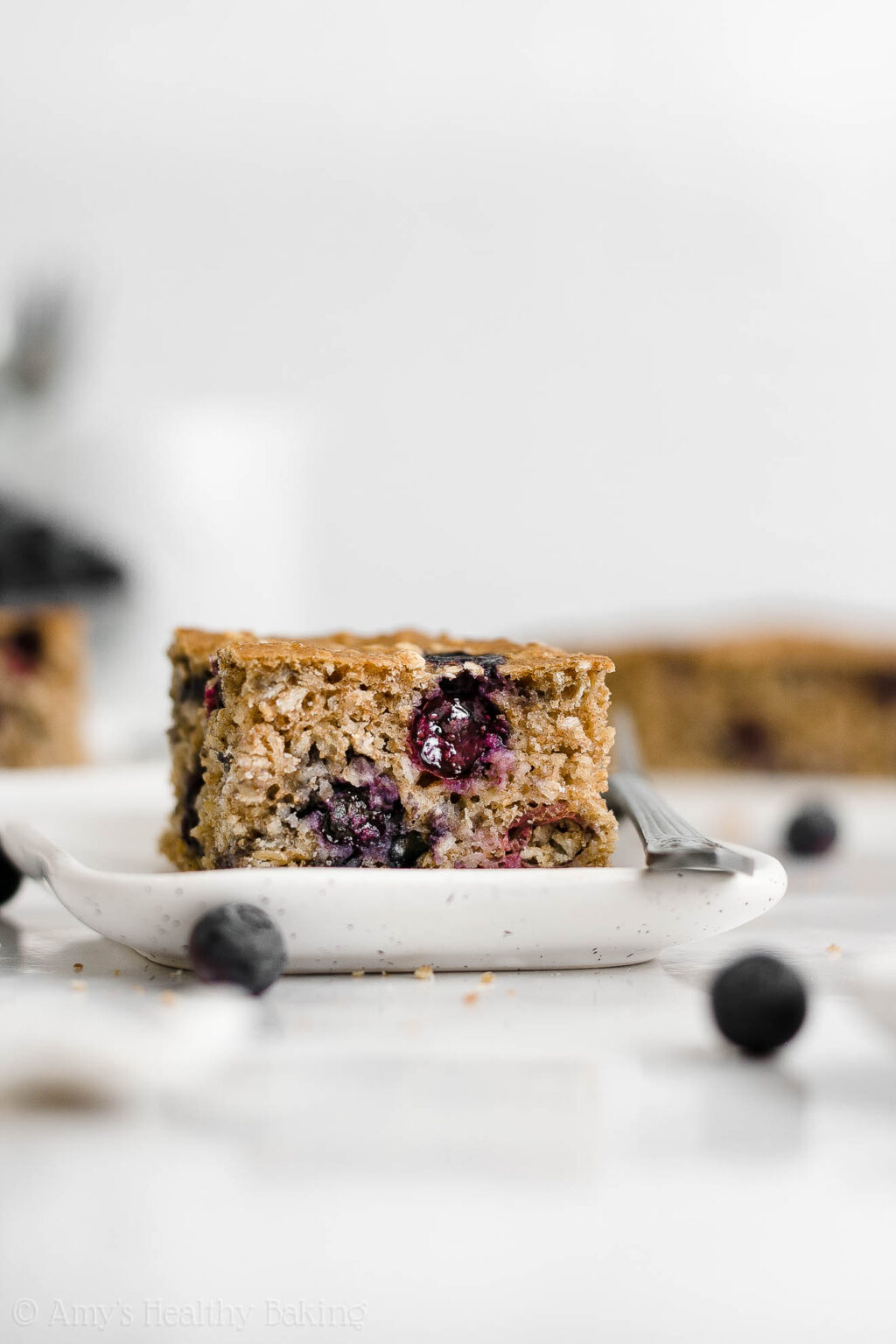 Healthy Blueberry Oatmeal Snack Cake Amy's Healthy Baking