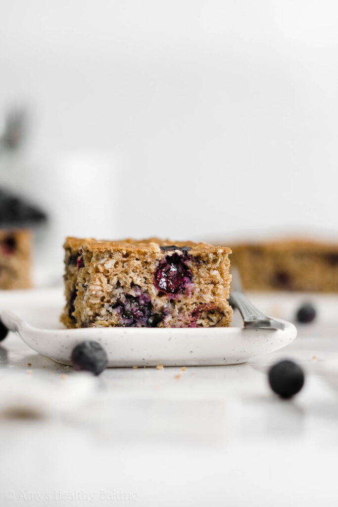 Healthy Blueberry Oatmeal Snack Cake Amy's Healthy Baking