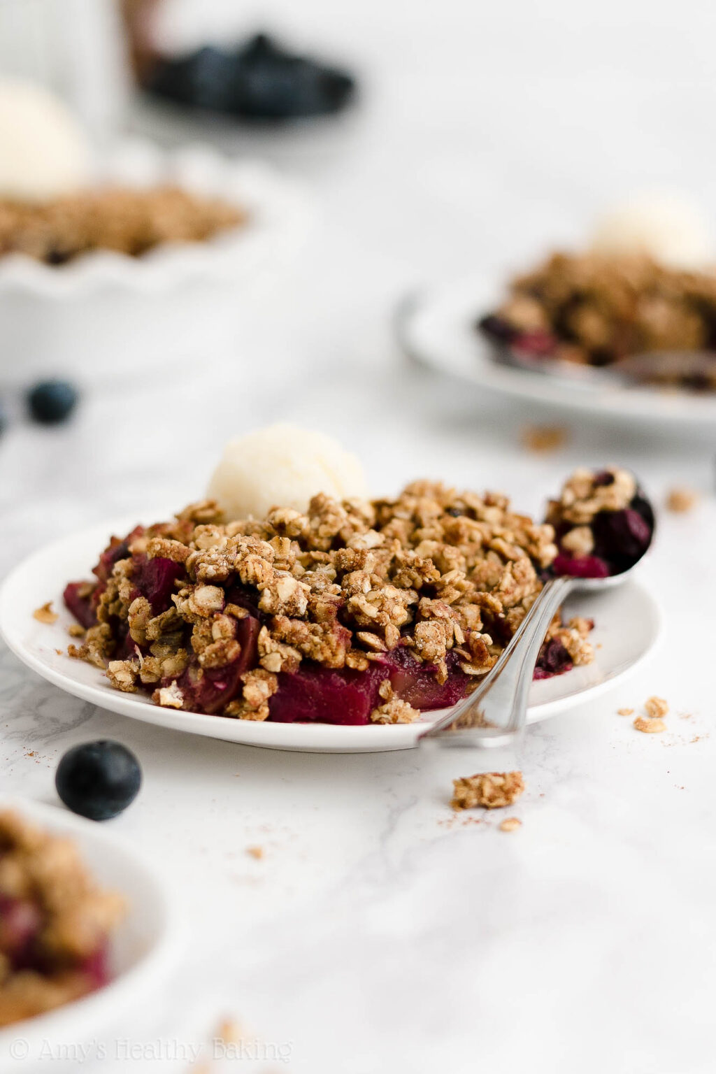 Healthy Blueberry Apple Crisp (Crumble) Amy's Healthy Baking