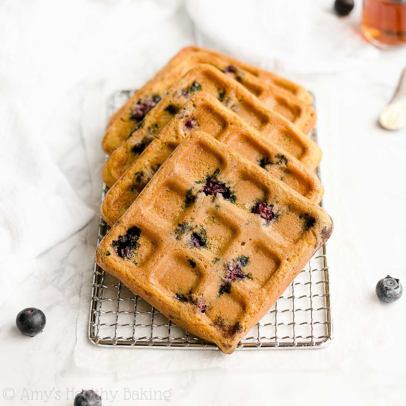 Healthy Blueberry Waffles-image